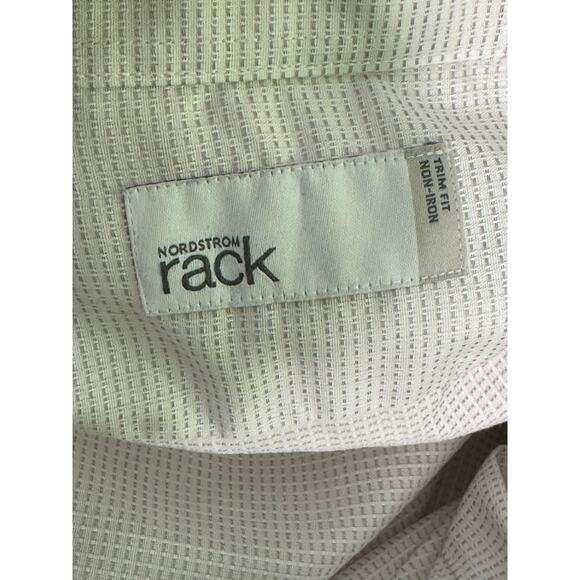 Nordstrom Rack off white woven long sleeves dress shirt size XL - Picture 3 of 12